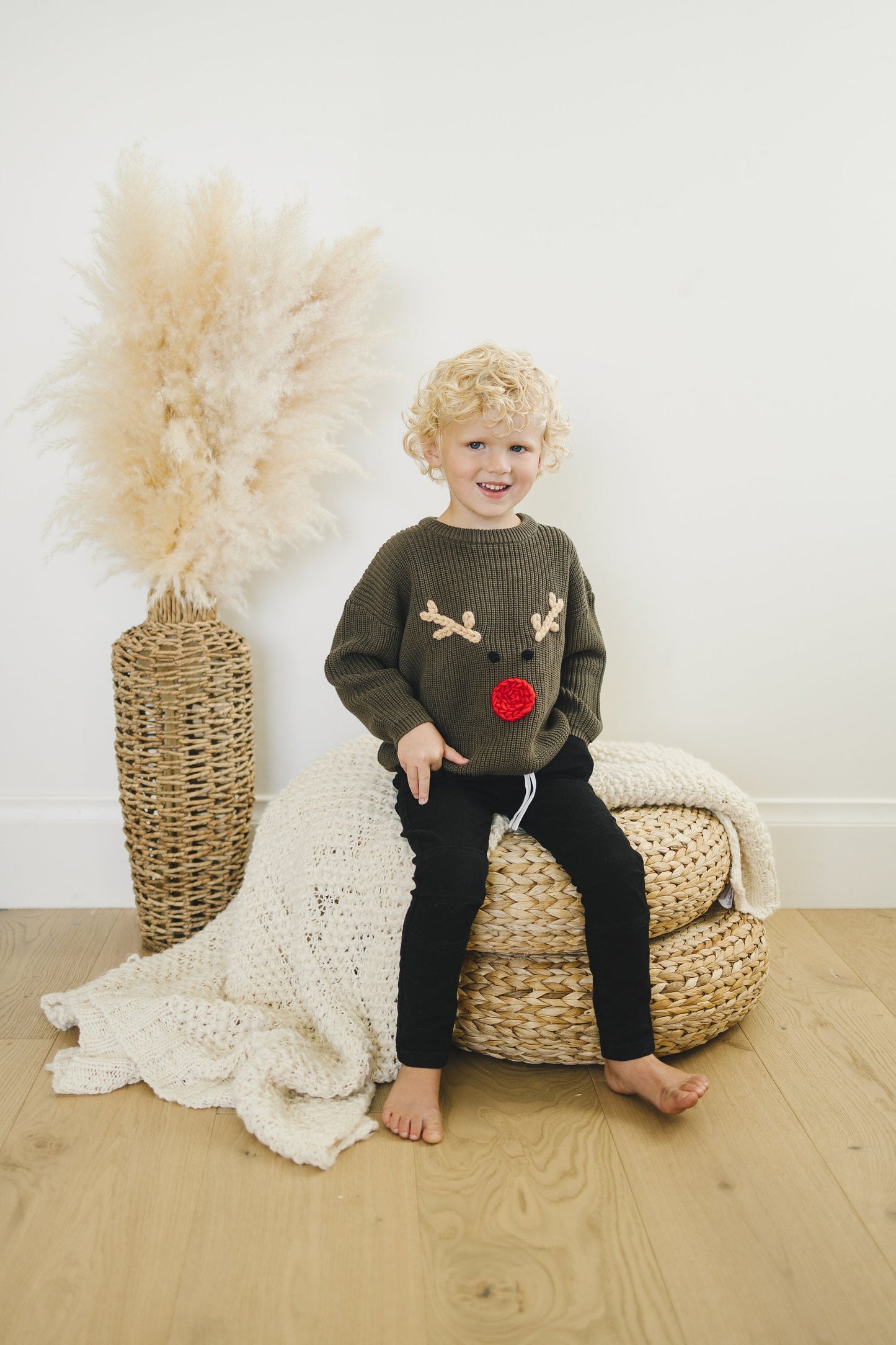 Rudolph Embroidered Sweater