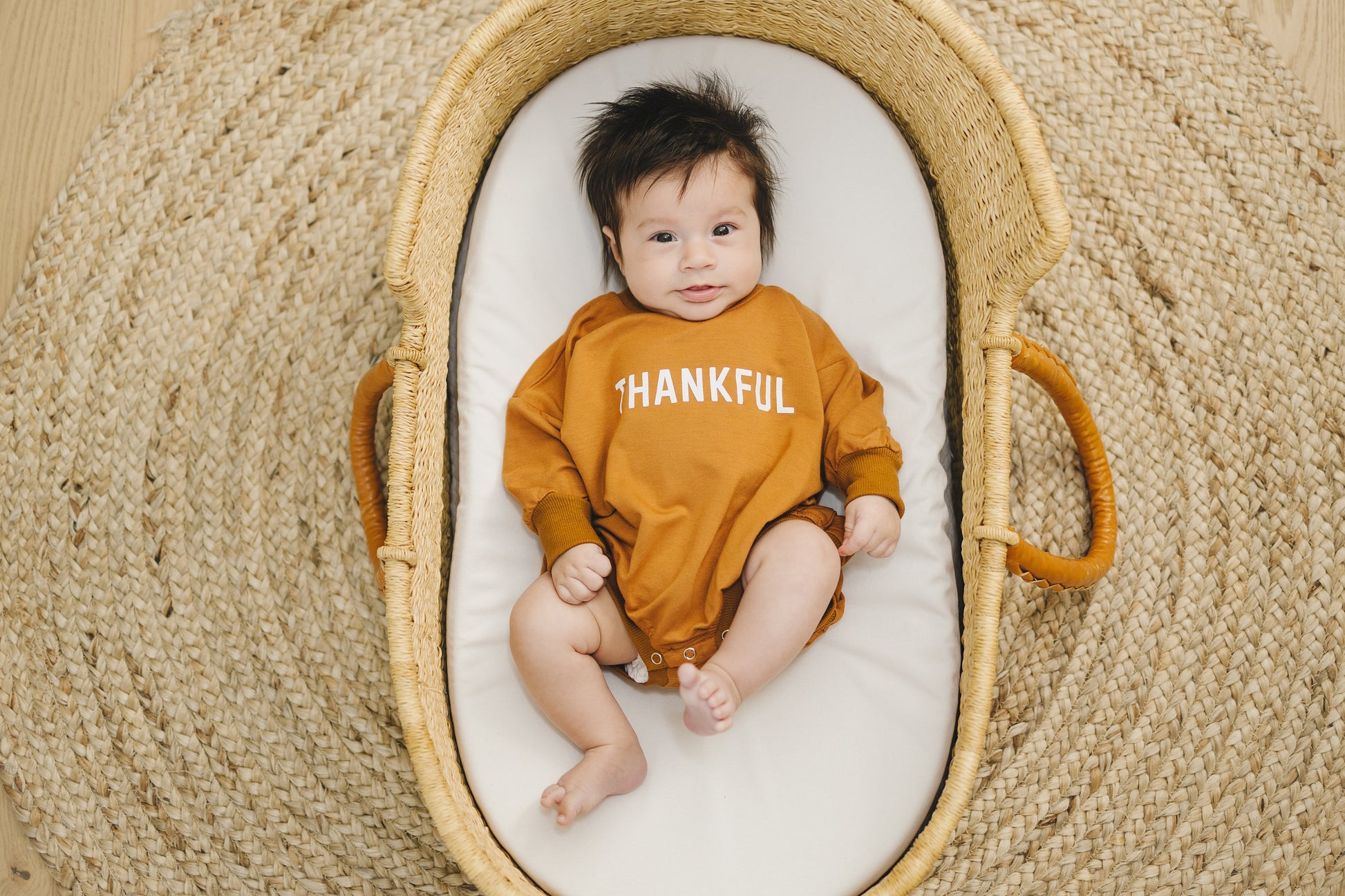 Thankful Graphic Oversized Bamboo Sweatshirt Romper