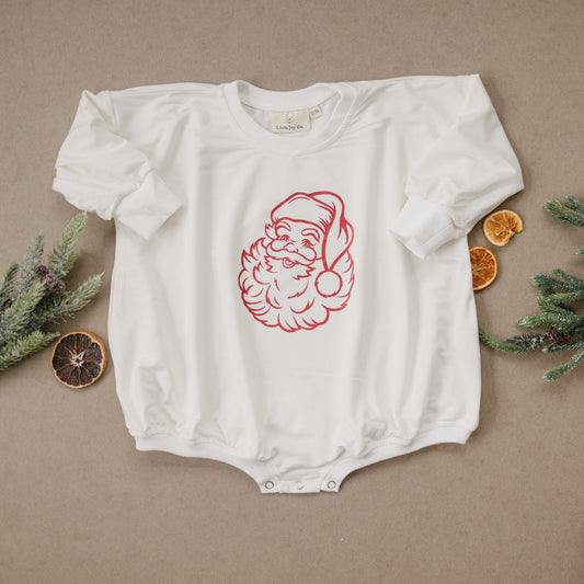 Vintage Santa Oversized Bamboo Sweatshirt Romper