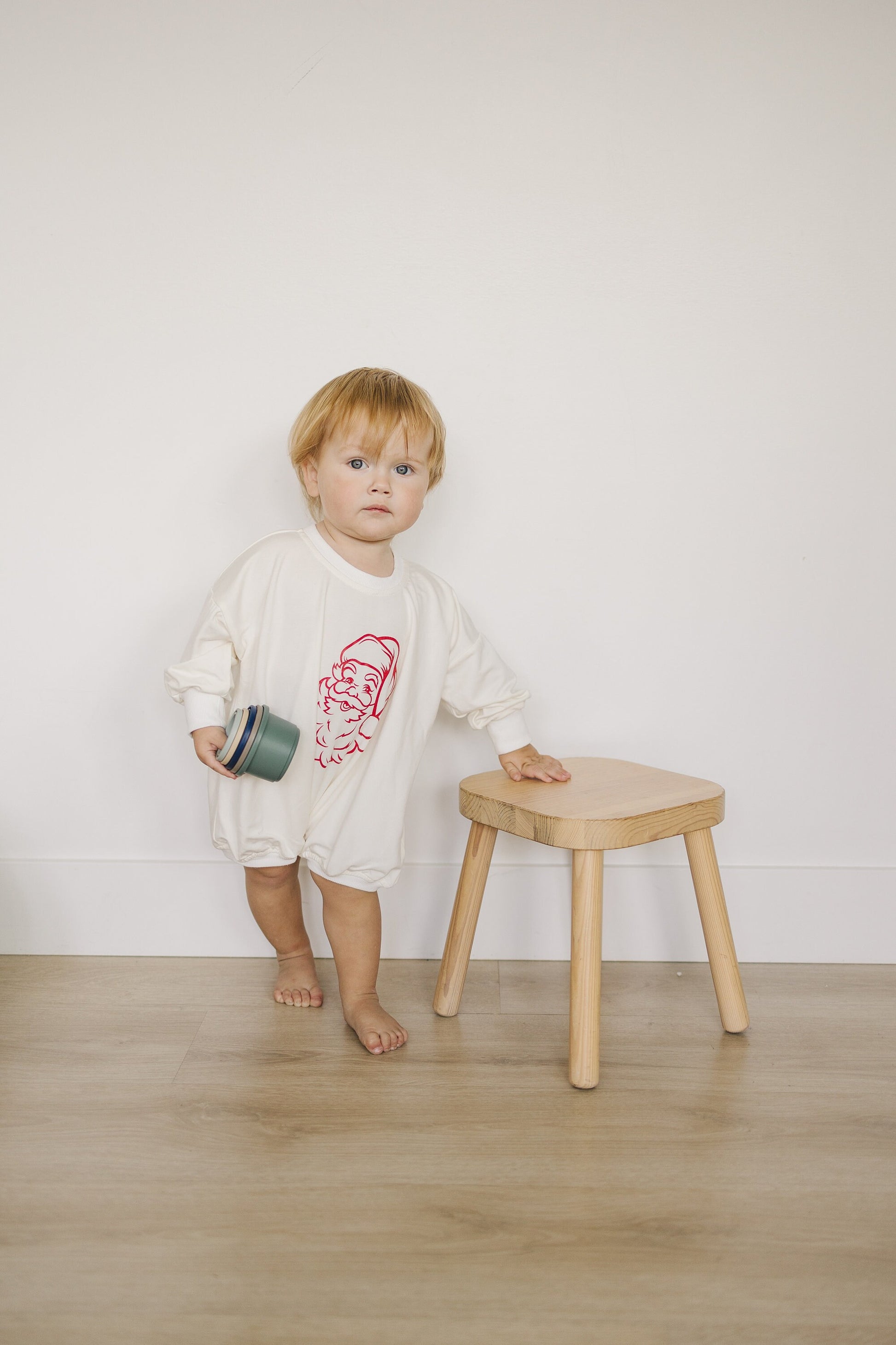 Vintage Santa Oversized Bamboo Sweatshirt Romper