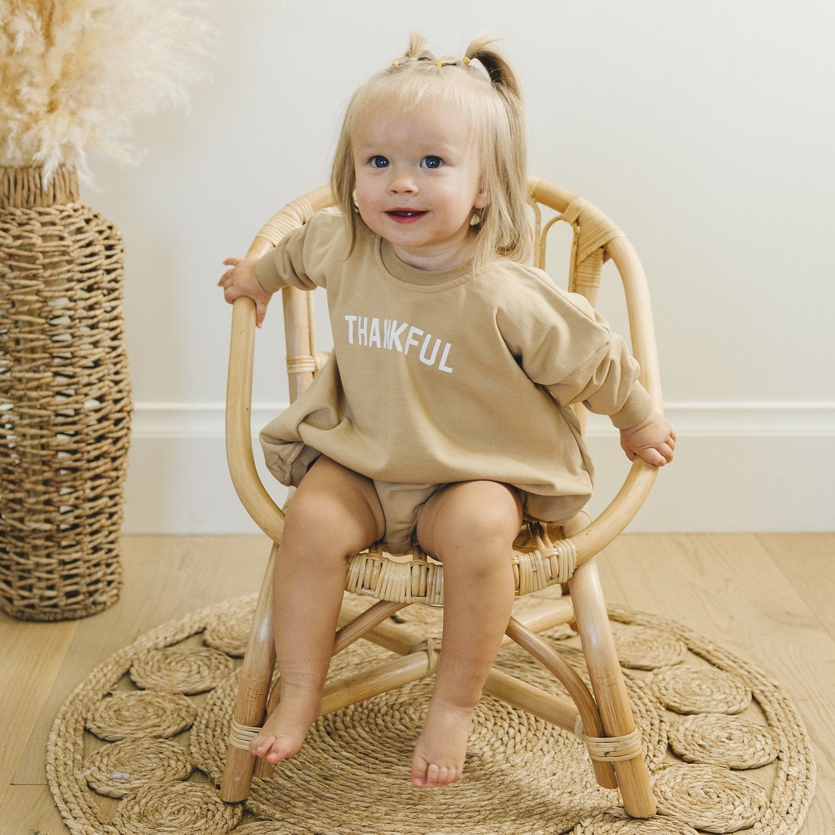 Thankful Graphic Oversized Sweatshirt Romper