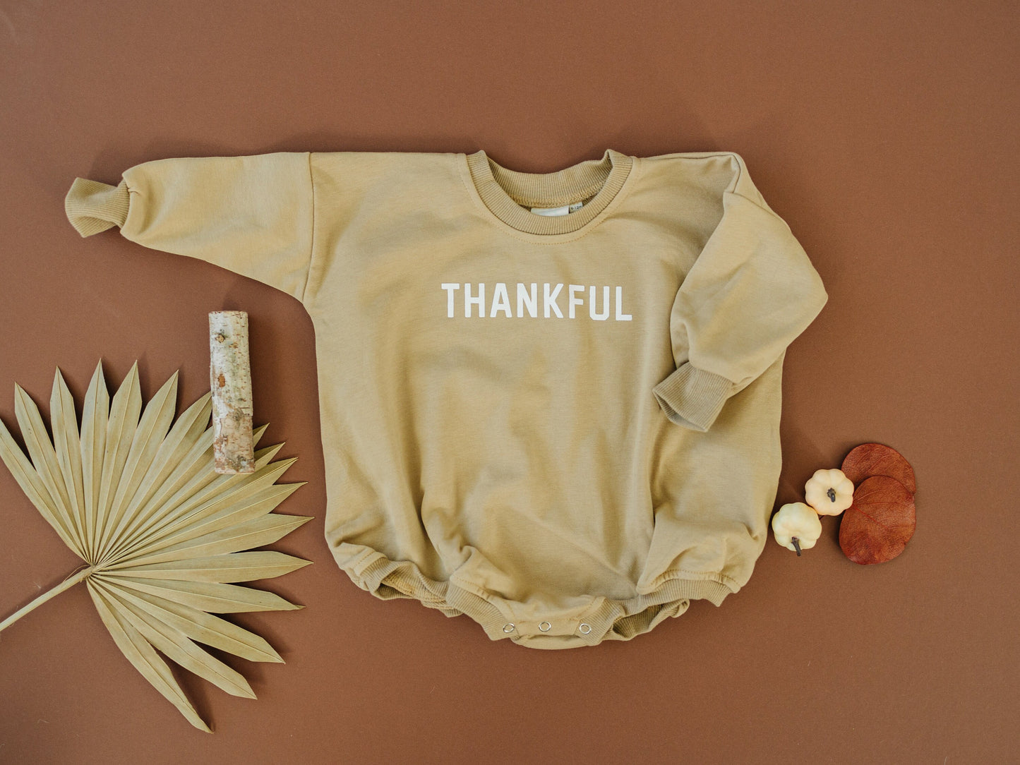 Thankful Graphic Oversized Sweatshirt Romper