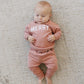 MERRY Graphic Organic Cotton 2pc Jogger Set - Baby Sweatsuit - Crewneck Sweatshirt & Pants - Christmas Baby Outfit Winter - Girl Boy Outfit