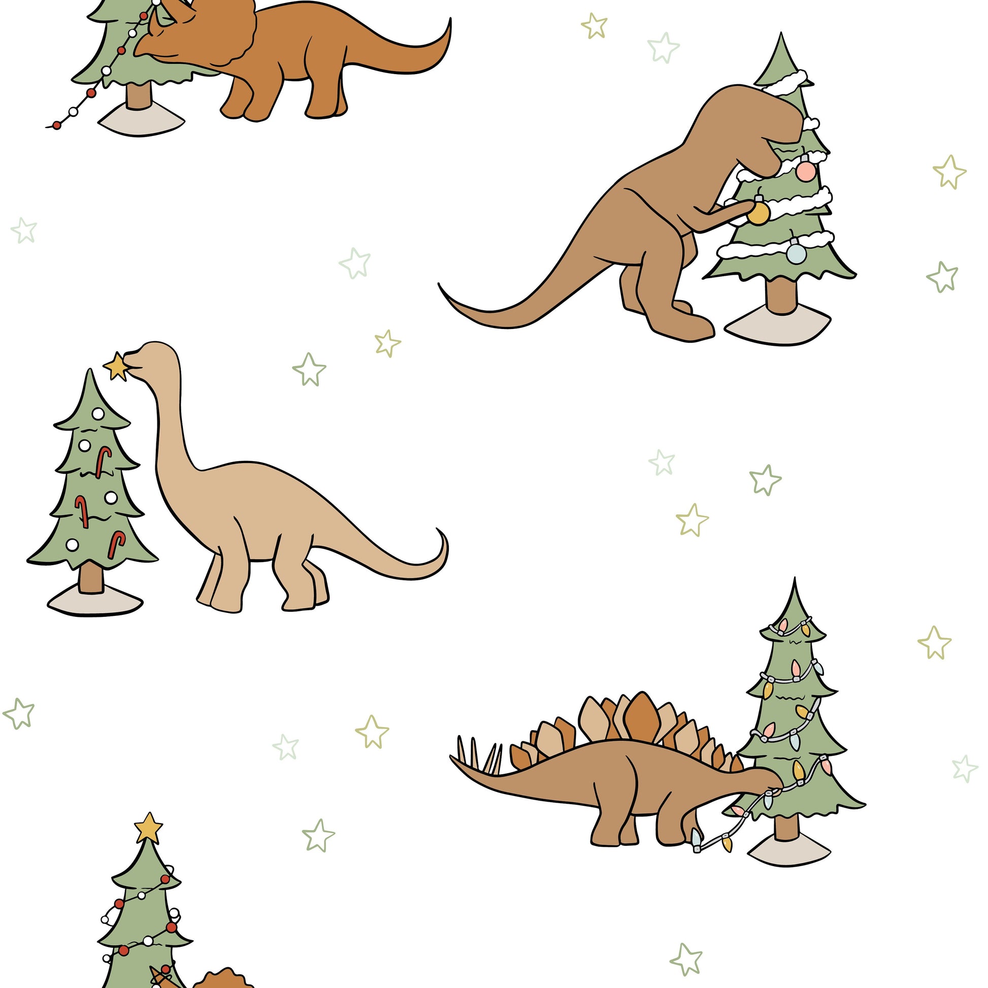 Christmas Tree-Rex Dino Bamboo Zippy Romper