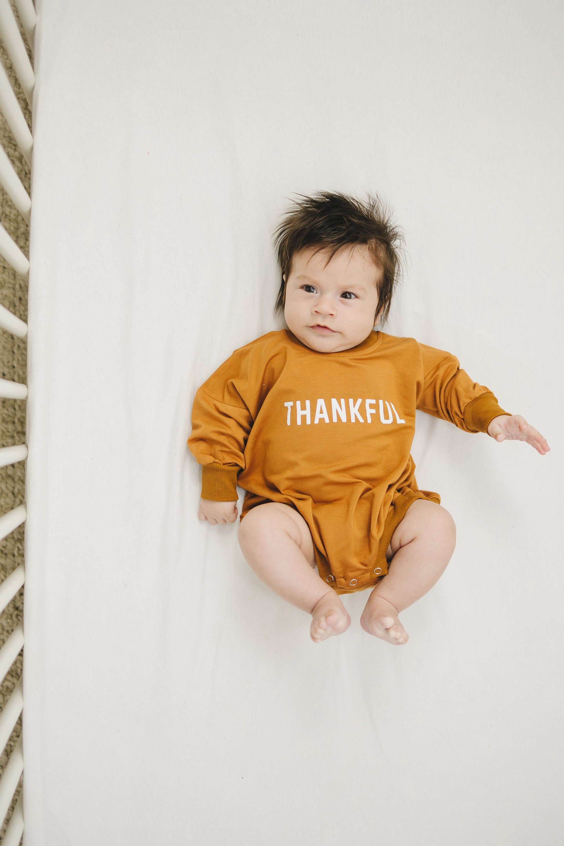 Thankful Graphic Oversized Bamboo Sweatshirt Romper