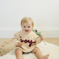 Joy Hand Embroidered Chunky Knit Sweater for Babies & Toddlers - Christmas Embroidered Baby Sweater - Baby Boy or Girl