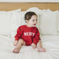 Merry Graphic Oversized Sweatshirt Romper