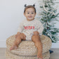 MERRY Graphic Organic Cotton Oversized Sweatshirt Romper - Baby Boy Bubble Romper - Baby Girl Outfit - Christmas Baby Outfit Winter Xmas