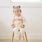 MERRY Graphic Organic Cotton 2pc Jogger Set - Baby Sweatsuit - Crewneck Sweatshirt & Pants - Christmas Baby Outfit Winter - Girl Boy Outfit