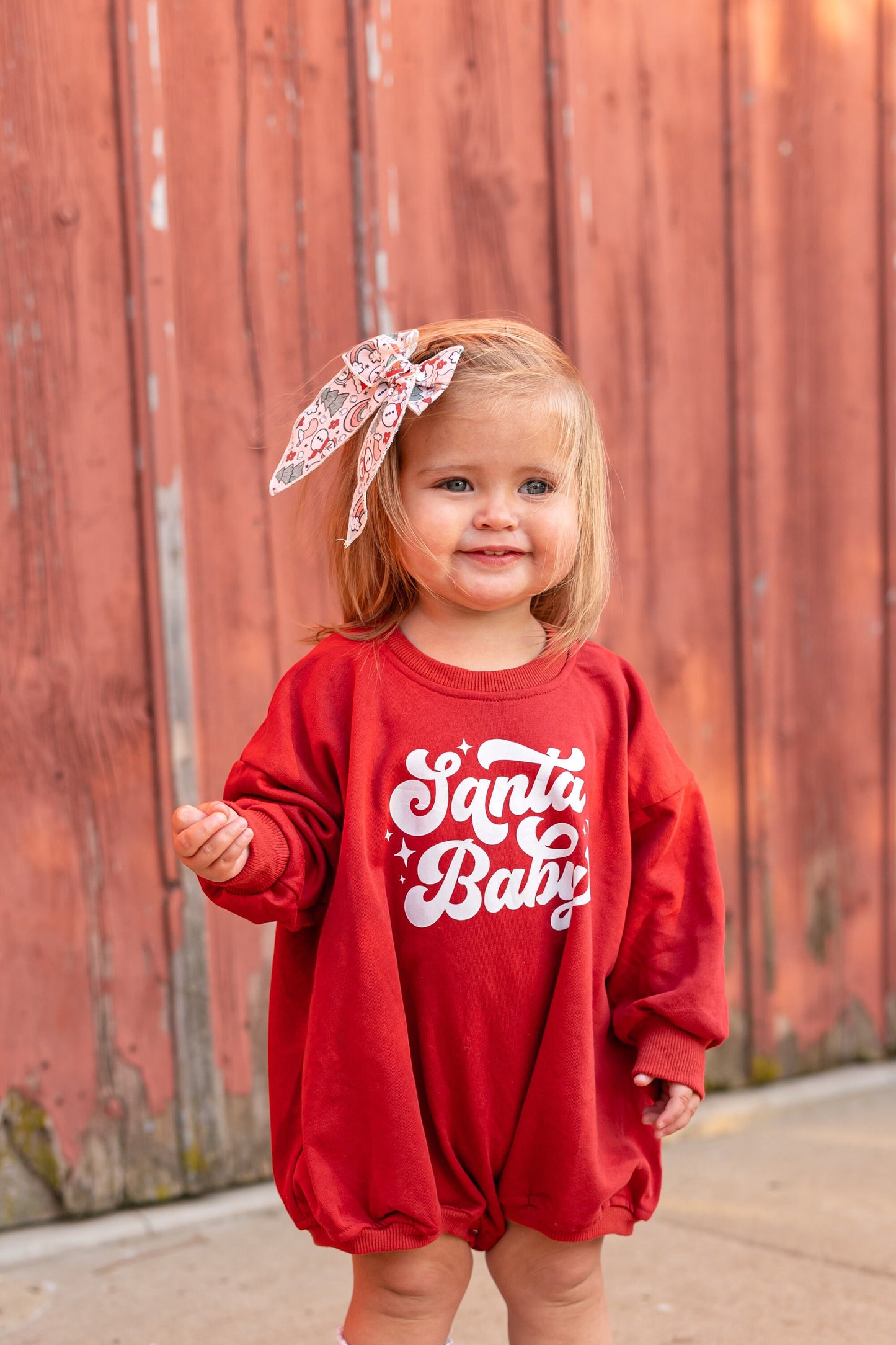 Santa Baby Oversized Sweatshirt Romper