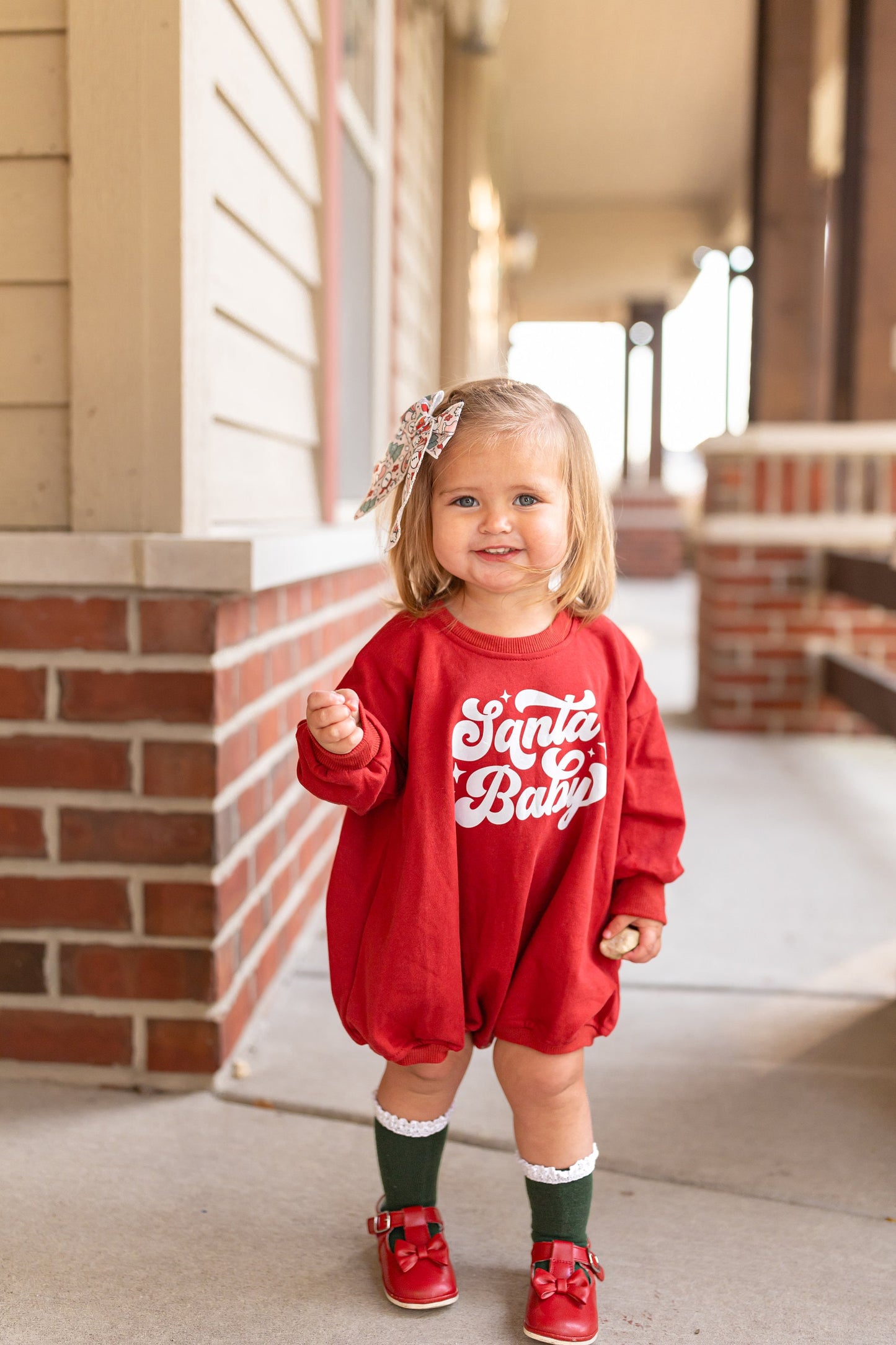 Santa Baby Oversized Sweatshirt Romper