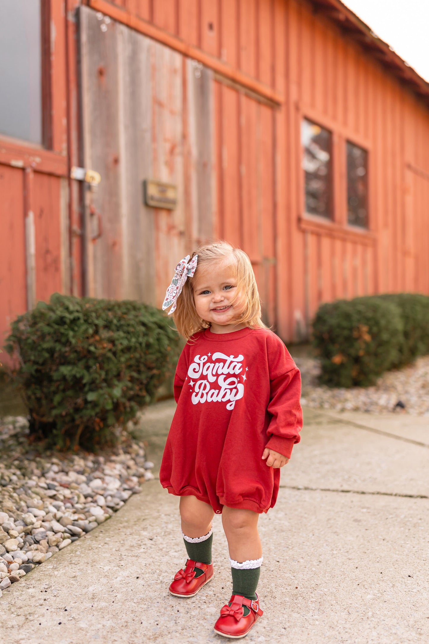 Santa Baby Oversized Sweatshirt Romper