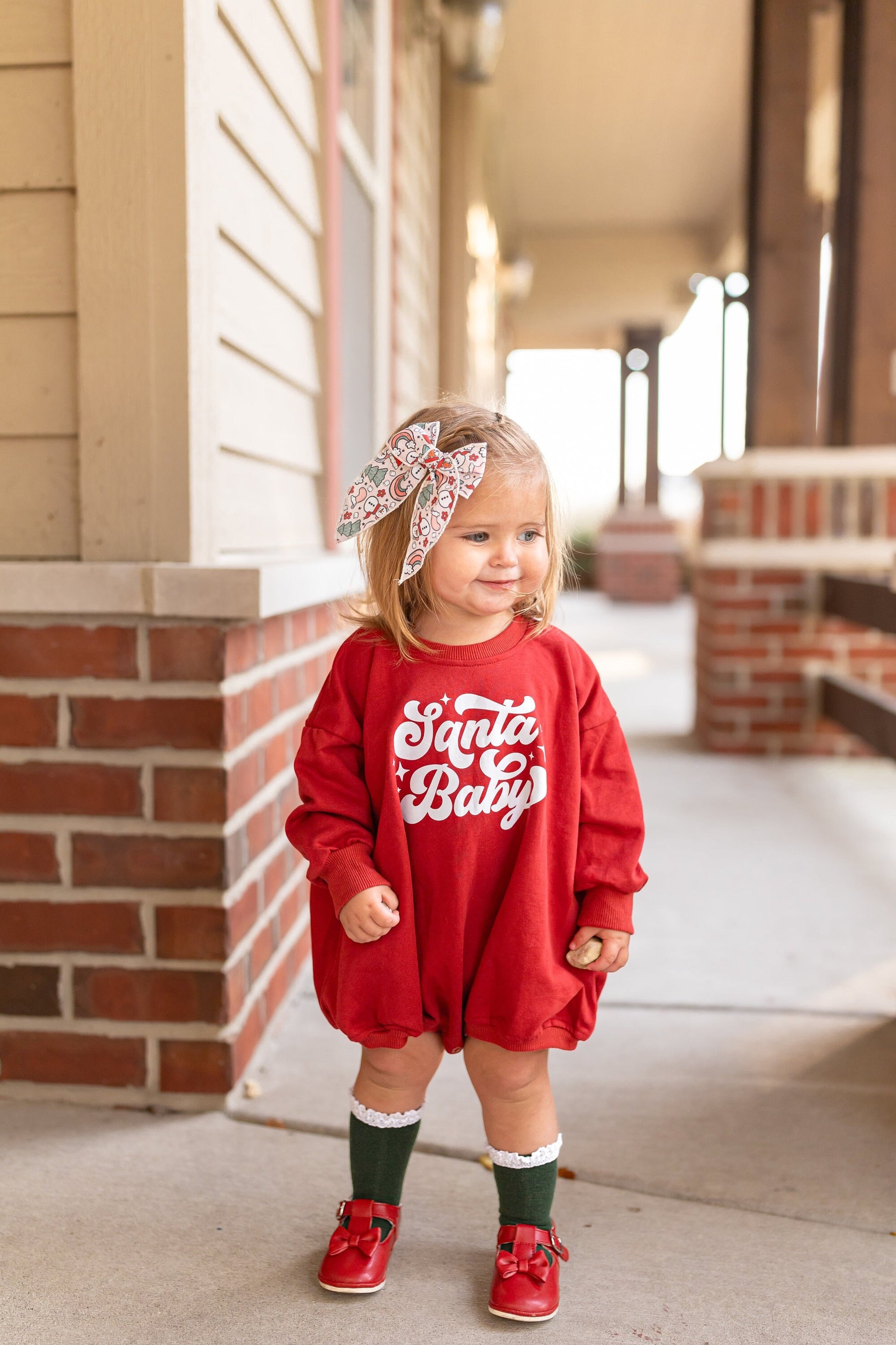 Santa Baby Oversized Sweatshirt Romper