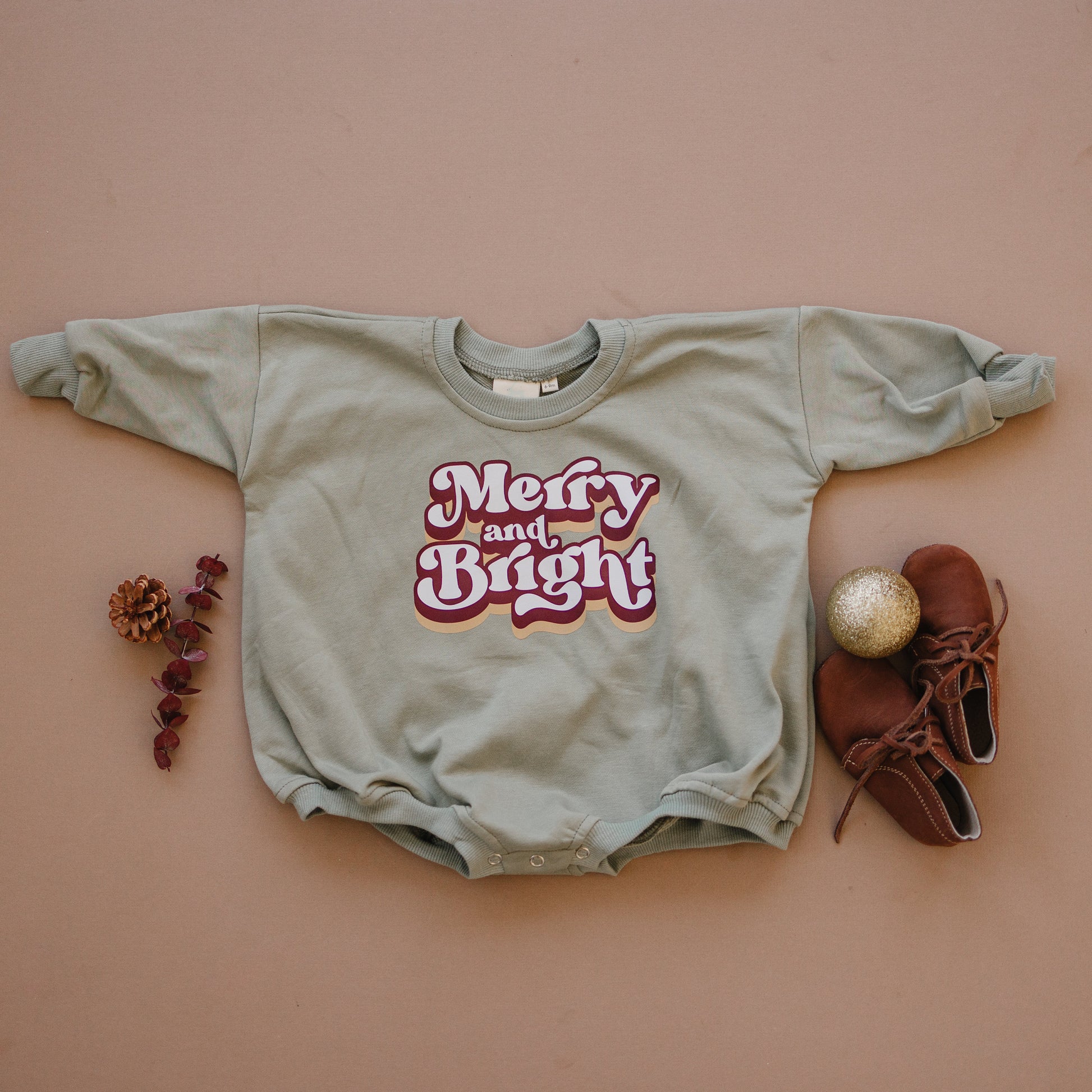 Merry and Bright Oversized Sweatshirt Romper