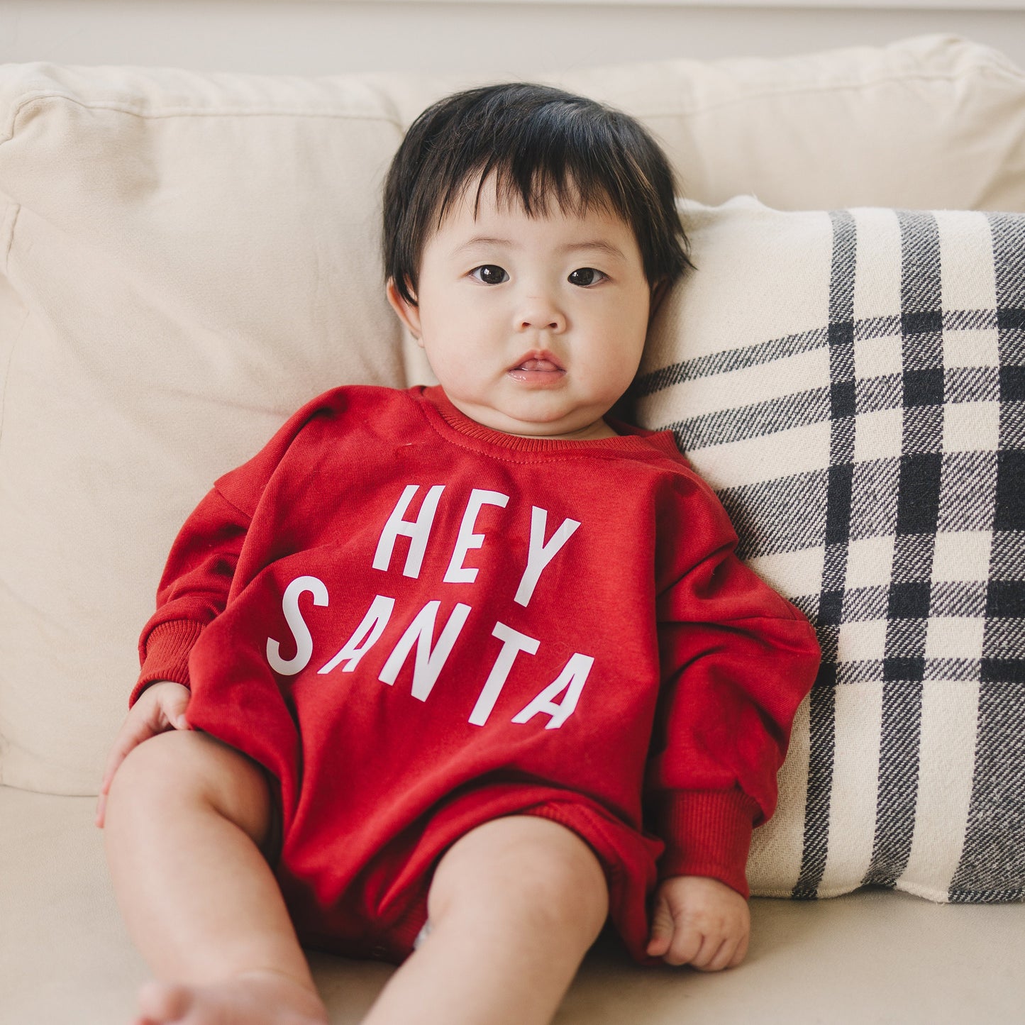 Hey Santa Oversized Sweatshirt Romper