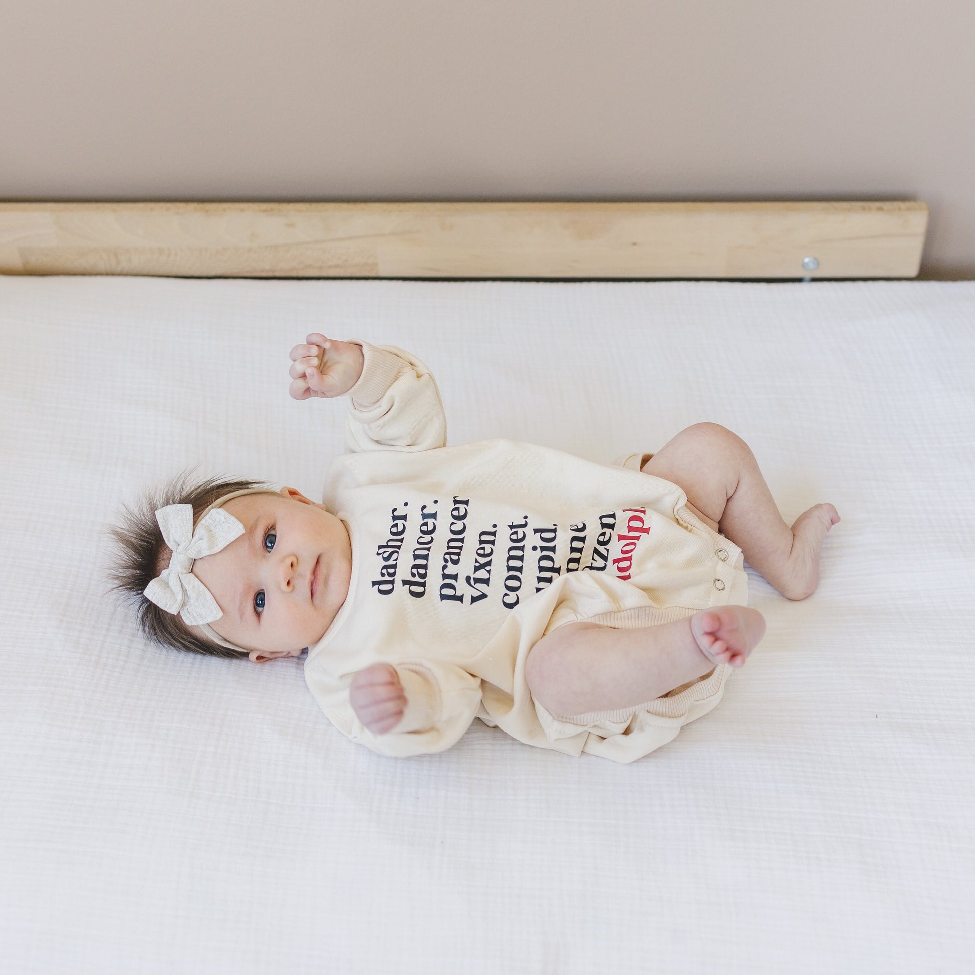 Reindeer Names Oversized Sweatshirt Romper