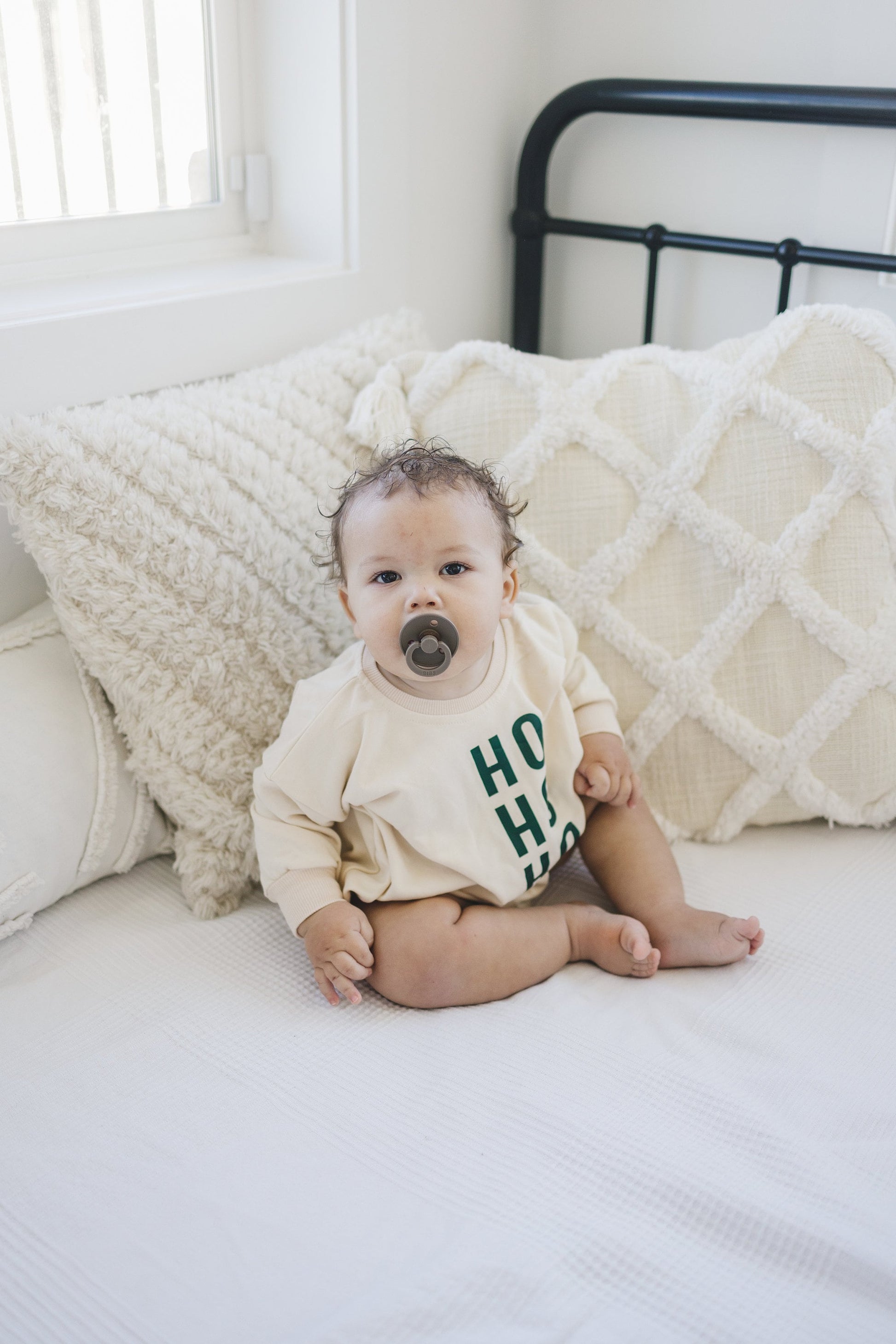 HO HO HO Christmas Oversized Sweatshirt Romper