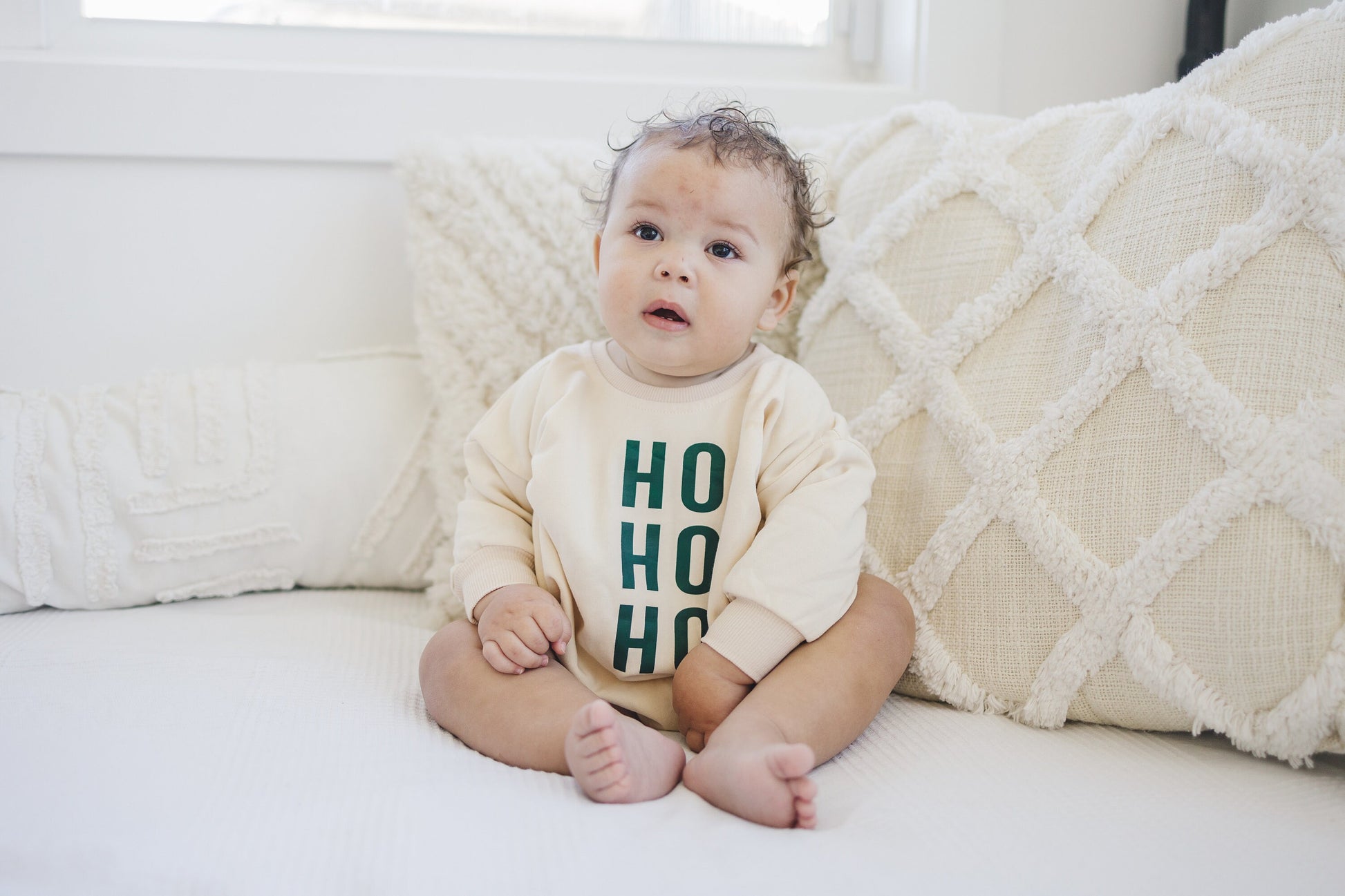 HO HO HO Christmas Oversized Sweatshirt Romper