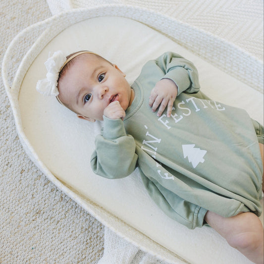 Feelin' Festive Christmas Oversized Sweatshirt Romper