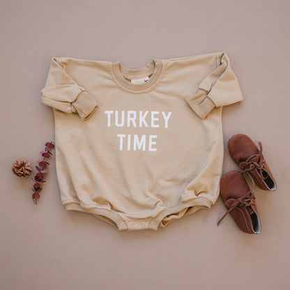 Turkey Time Oversized Sweatshirt Romper