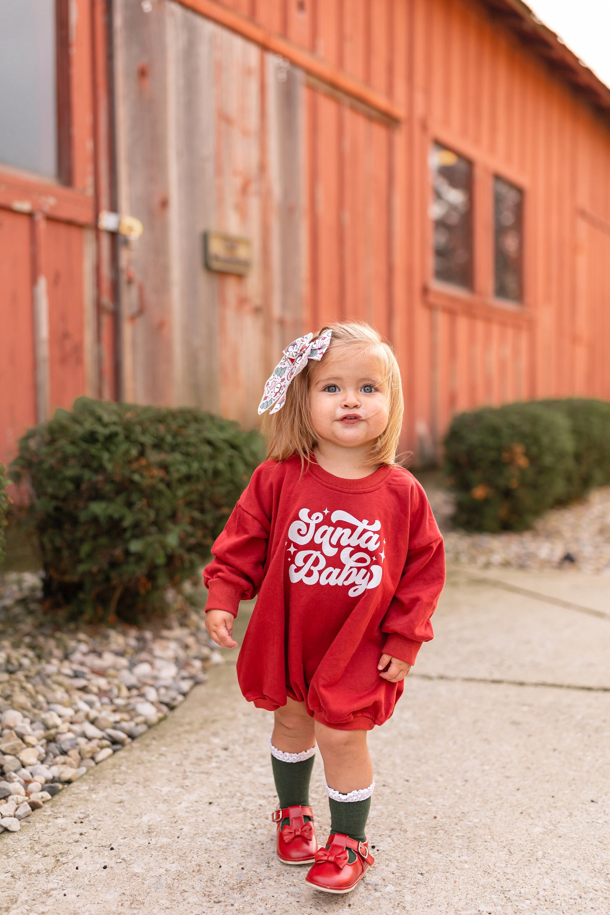 Santa Baby Oversized Sweatshirt Romper