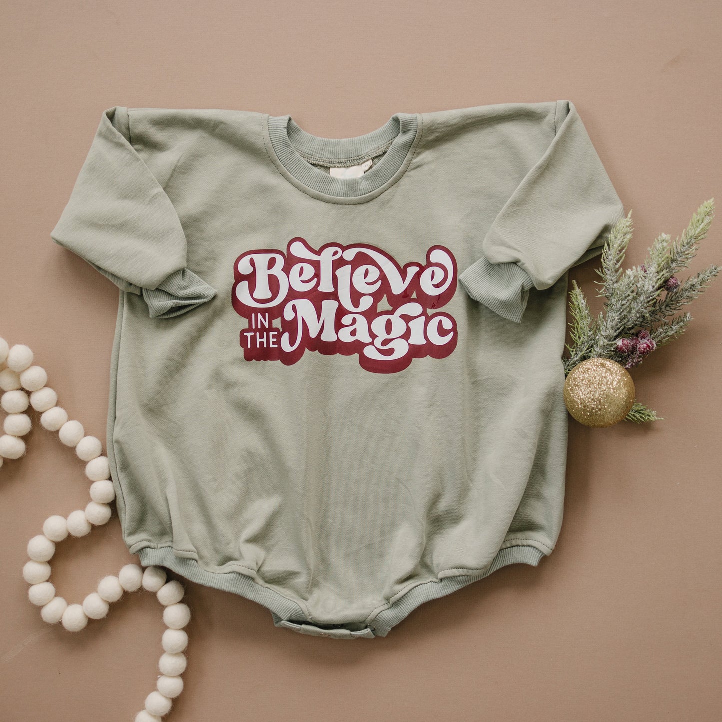 Believe in the Magic Christmas Sweatshirt Romper