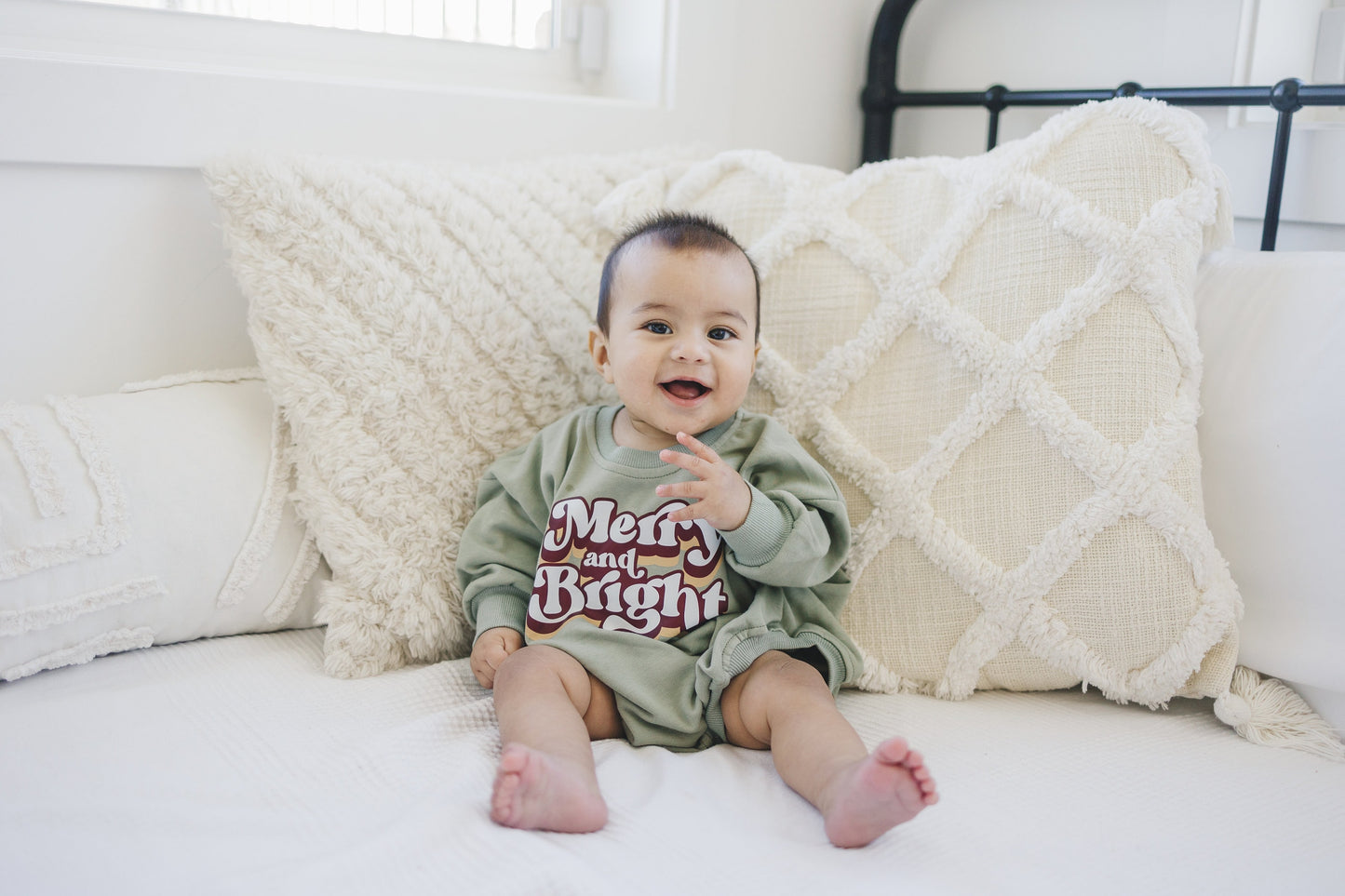 Merry and Bright Oversized Sweatshirt Romper