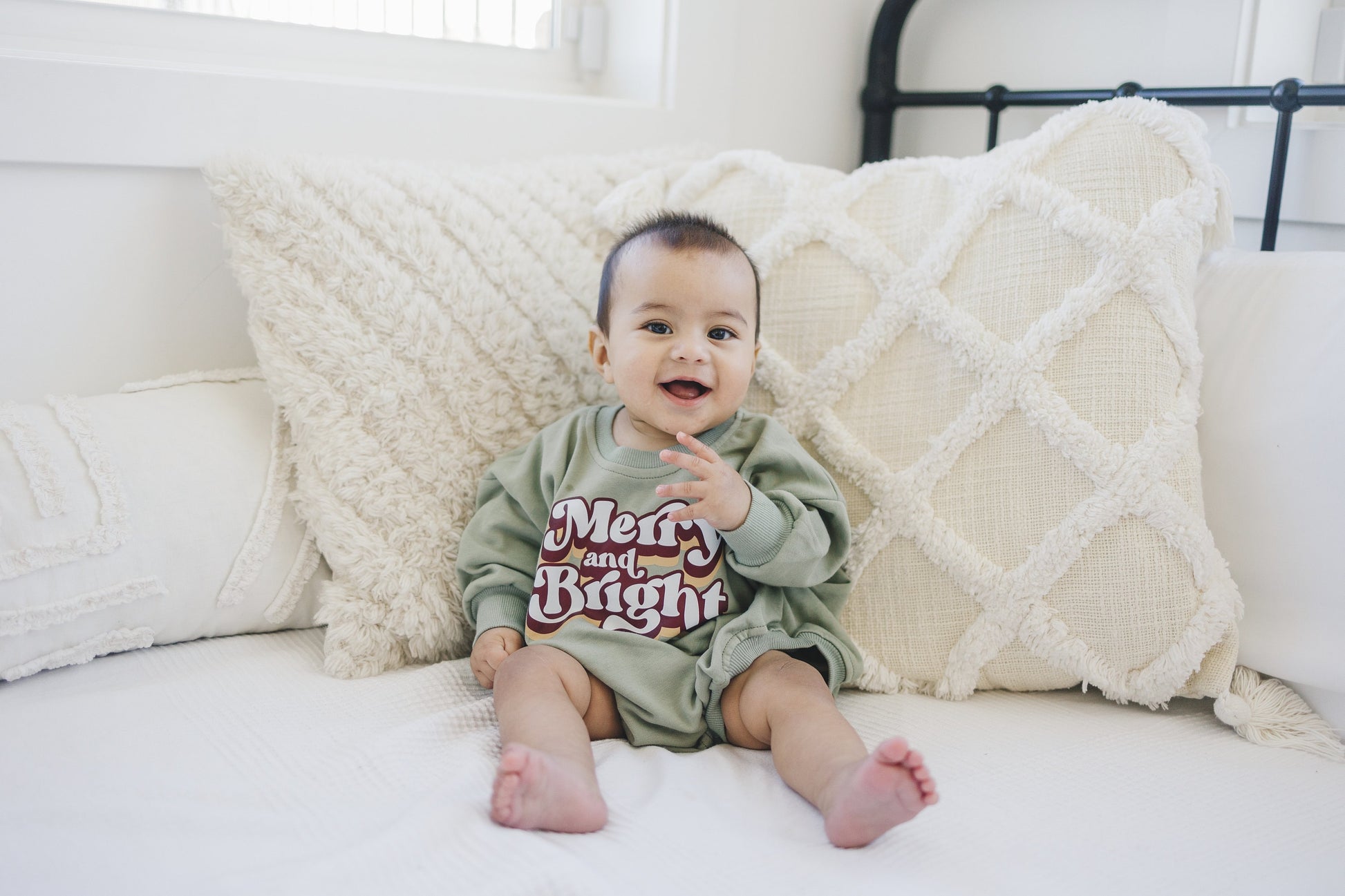 Merry and Bright Oversized Sweatshirt Romper