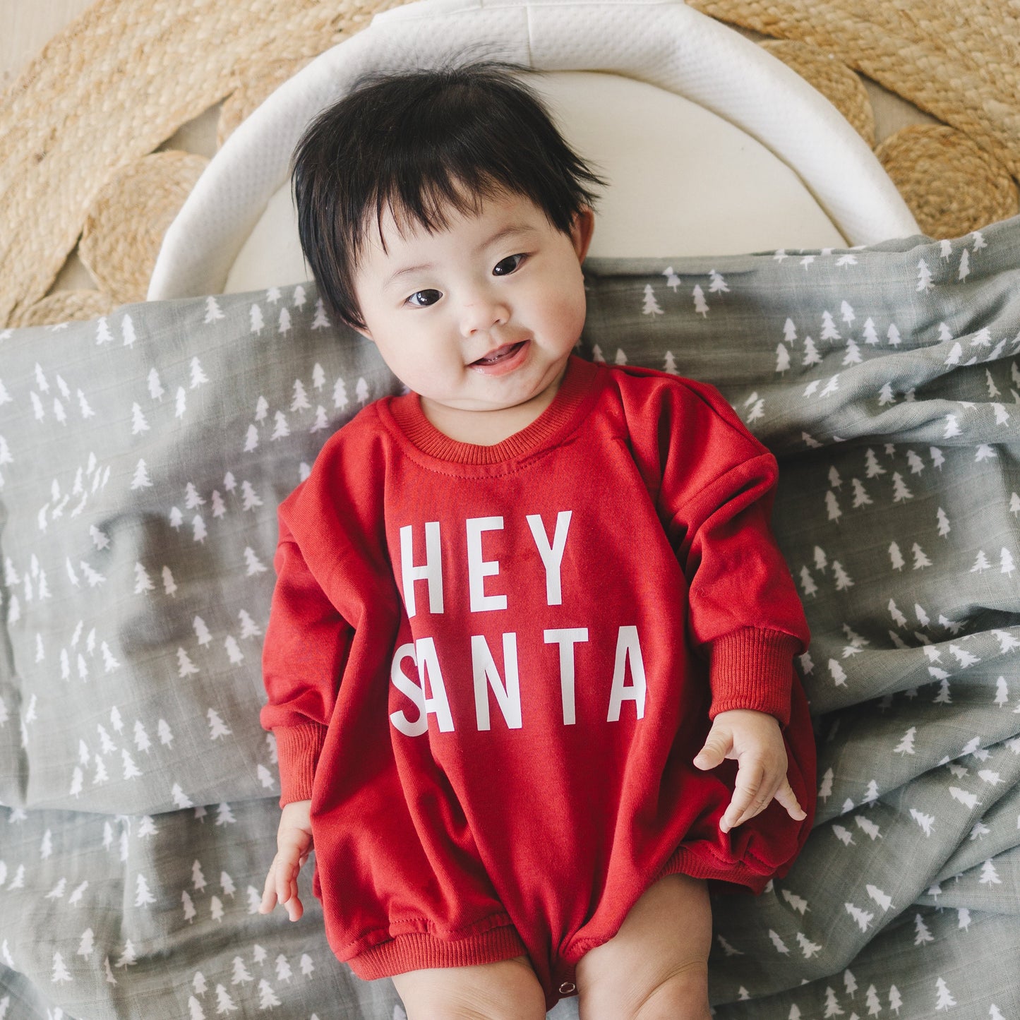 Hey Santa Oversized Sweatshirt Romper