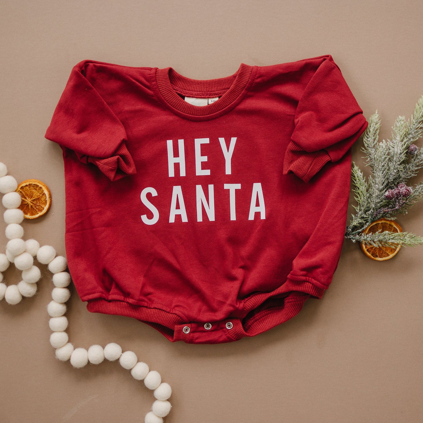 Hey Santa Oversized Sweatshirt Romper