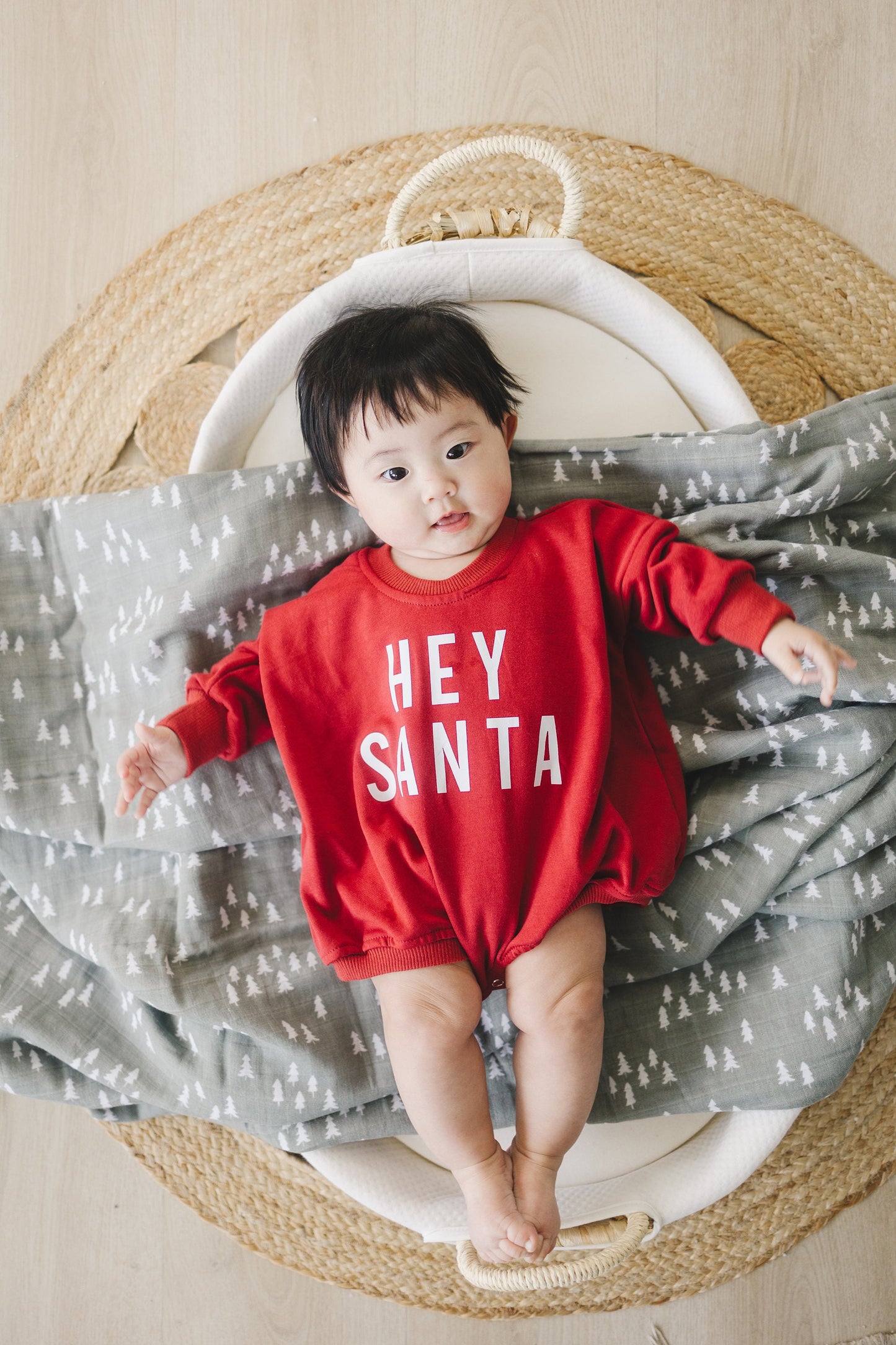 Hey Santa Oversized Sweatshirt Romper