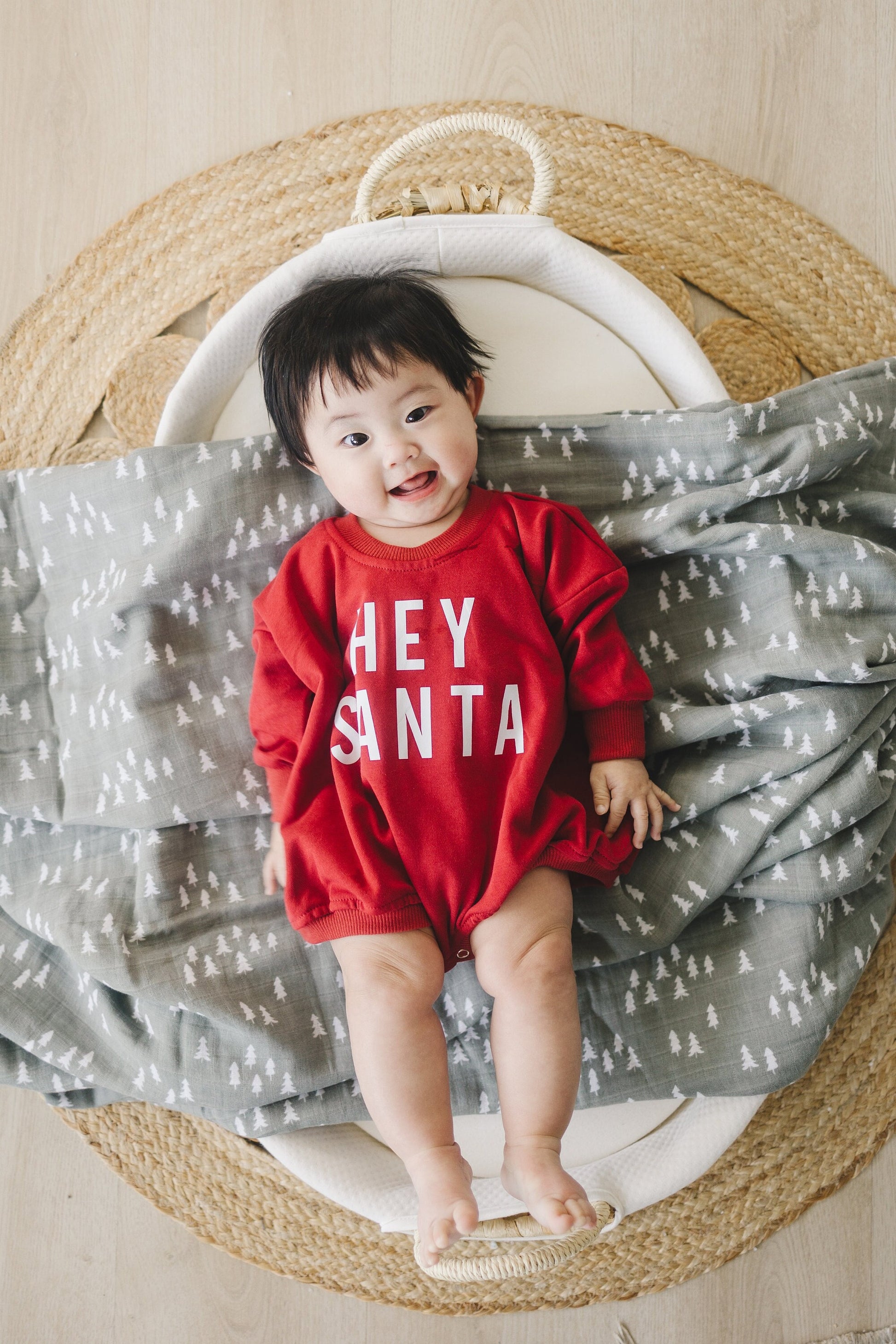 Hey Santa Oversized Sweatshirt Romper