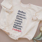 Reindeer Names Oversized Sweatshirt Romper