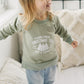 Farm Fresh Christmas Trees Graphic Crewneck Sweatshirt - Baby and Toddler Boy or Girl Outfit - Sweatshirt Shirt Outfit - Winter Crew Neck
