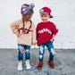 Merry Hand Embroidered Chunky Knit Sweater for Babies & Toddlers - Christmas Embroidered Baby Sweater - Baby Boy or Girl - Red