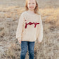 Joy Hand Embroidered Chunky Knit Sweater for Babies & Toddlers - Christmas Embroidered Baby Sweater - Baby Boy or Girl