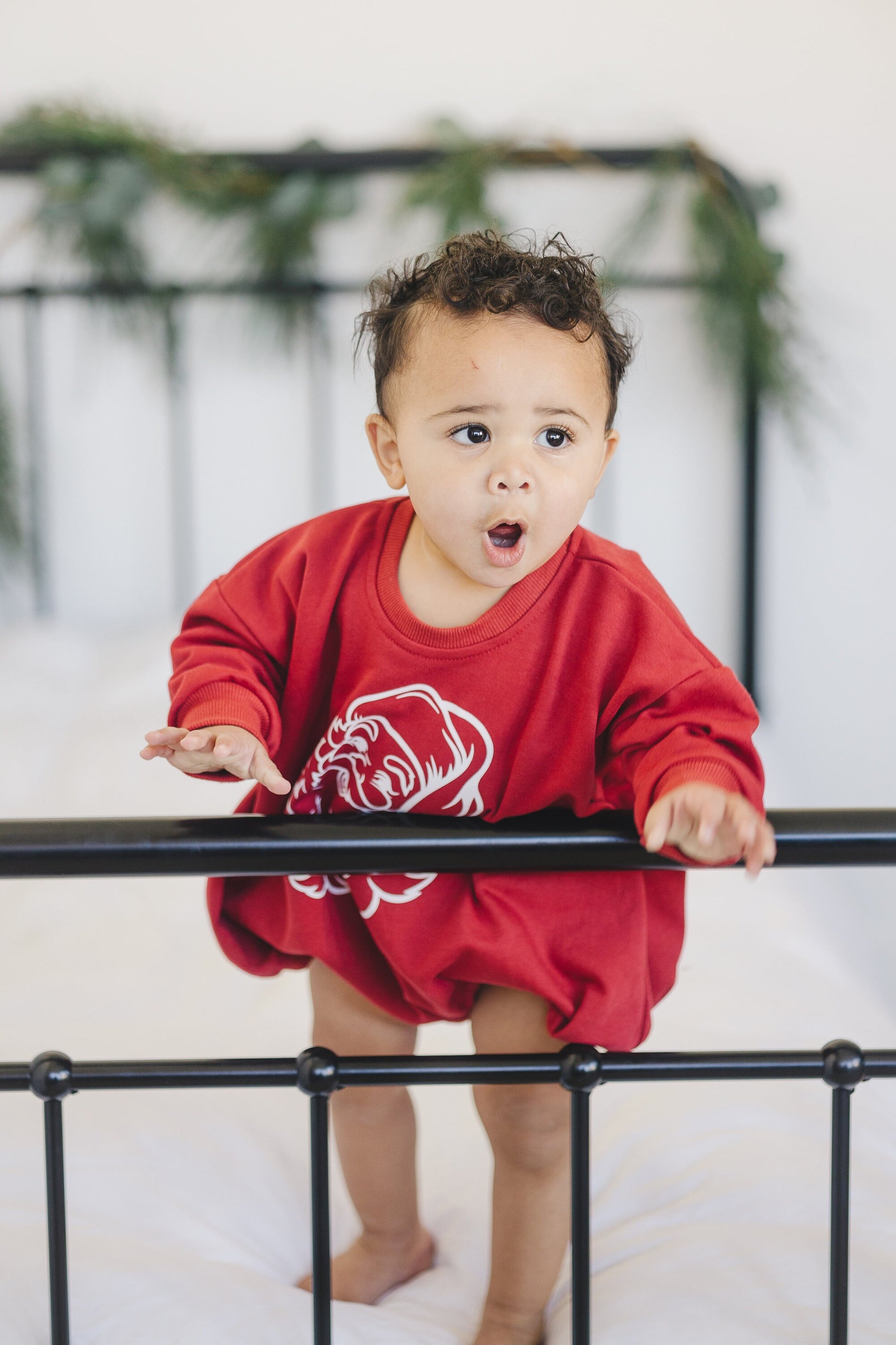 Vintage Santa Graphic Oversized Sweatshirt Romper