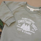 Farm Fresh Christmas Trees Graphic Organic Cotton 2pc Jogger Set - Sweatsuit - Crewneck Sweatshirt & Pants - Winter - Girl Boy Outfit