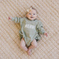 MERRY Christmas Graphic Oversized Sweatshirt Romper - Baby Bubble Romper - Baby Boy Outfit - Girl - Toddler - Green - X-Mas Sweatshirt Top