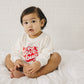 Love Bug Valentine's Day Graphic Oversized Bamboo Sweatshirt Romper - Baby Sweatshirt Bubble Romper - Baby Girl Toddler - V-Day Lovebug