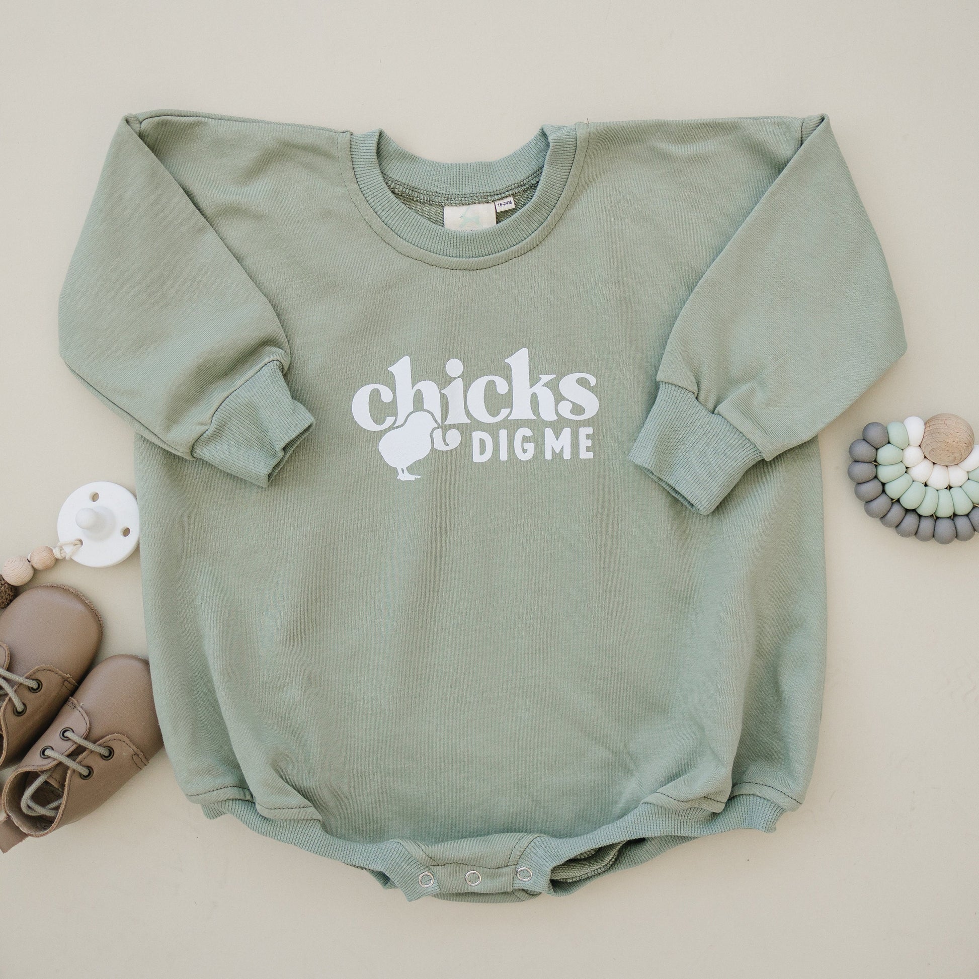 Chicks Dig Me Oversized Sweatshirt Romper